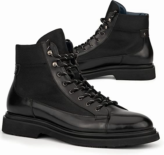 Mens Fashion Handcrafted Casual Oxfords Derby Chukka Two-tone Leather Lace-up Ankle High-Top Boots w/Block Chunky Heel, Platform, Round Plain Toe & Rubber Sole Blush Oxfords