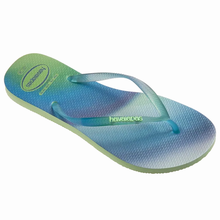 Flip Flops Size 16 HAVAIANAS SLIM METALLIC RAINBOW- CITRONELA