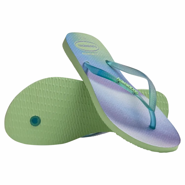 Plaid Flip Flops HAVAIANAS SLIM METALLIC RAINBOW- CITRONELA