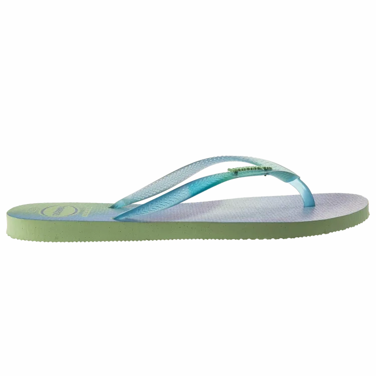 Nice Feet Flip Flops HAVAIANAS SLIM METALLIC RAINBOW- CITRONELA