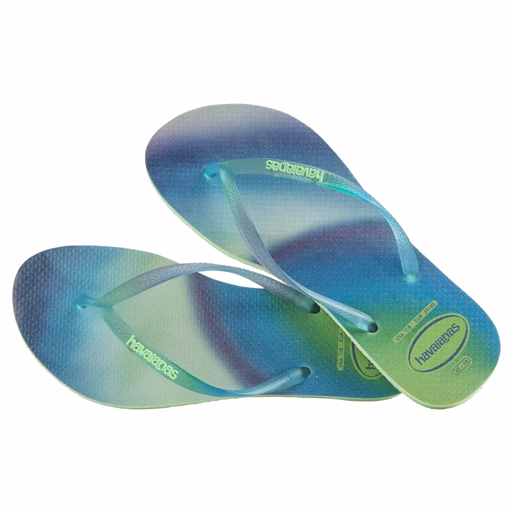 Gucci Flip Flop HAVAIANAS SLIM METALLIC RAINBOW- CITRONELA