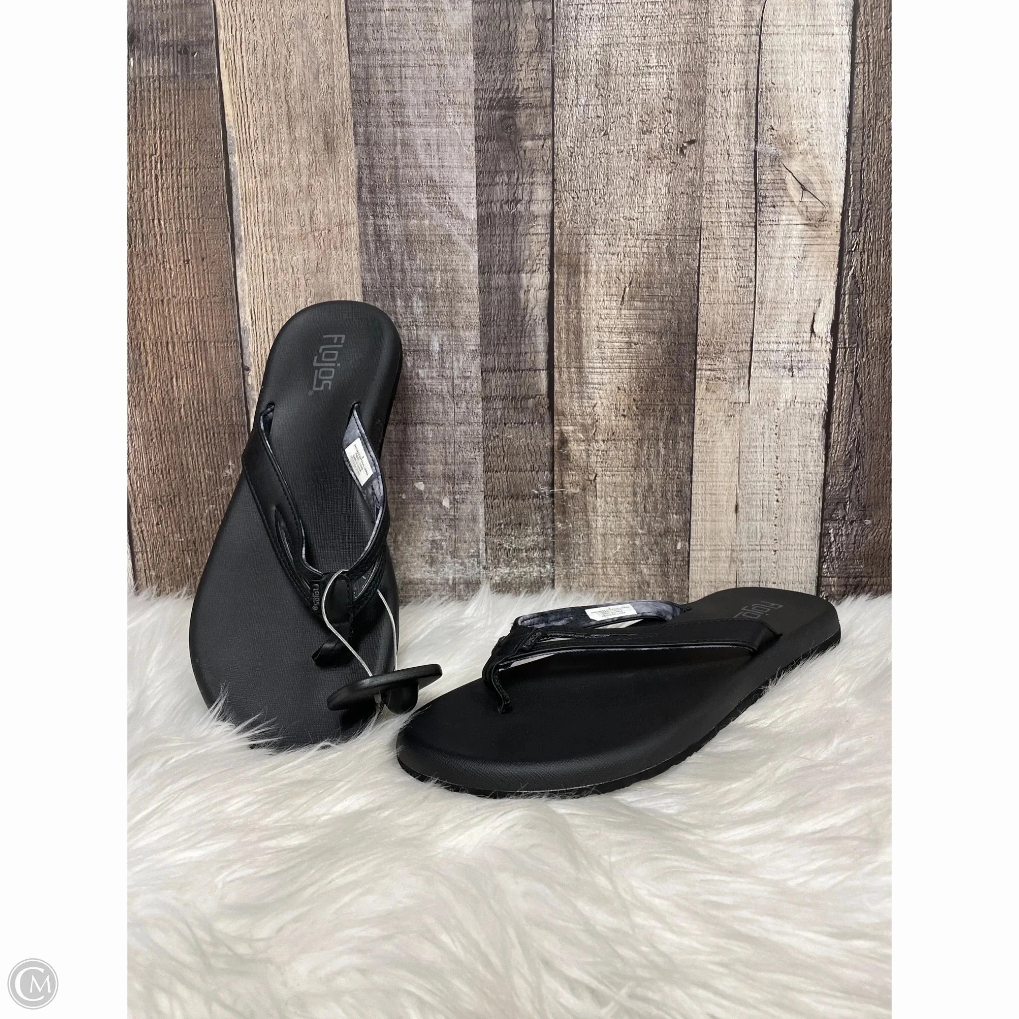 Traditional Japanese Flip Flops Sandals Flip Flops By Cme In Black, Size: 9