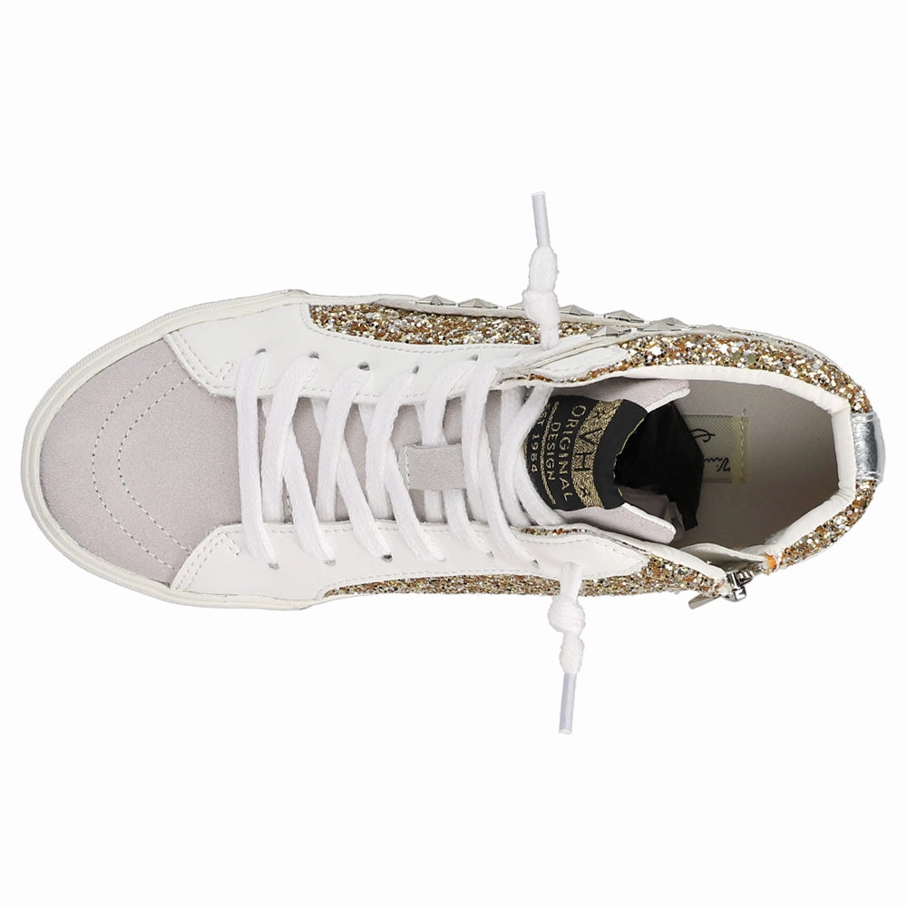 Running Sneakers On Mateel Glitter High Top Lace Up Sneakers