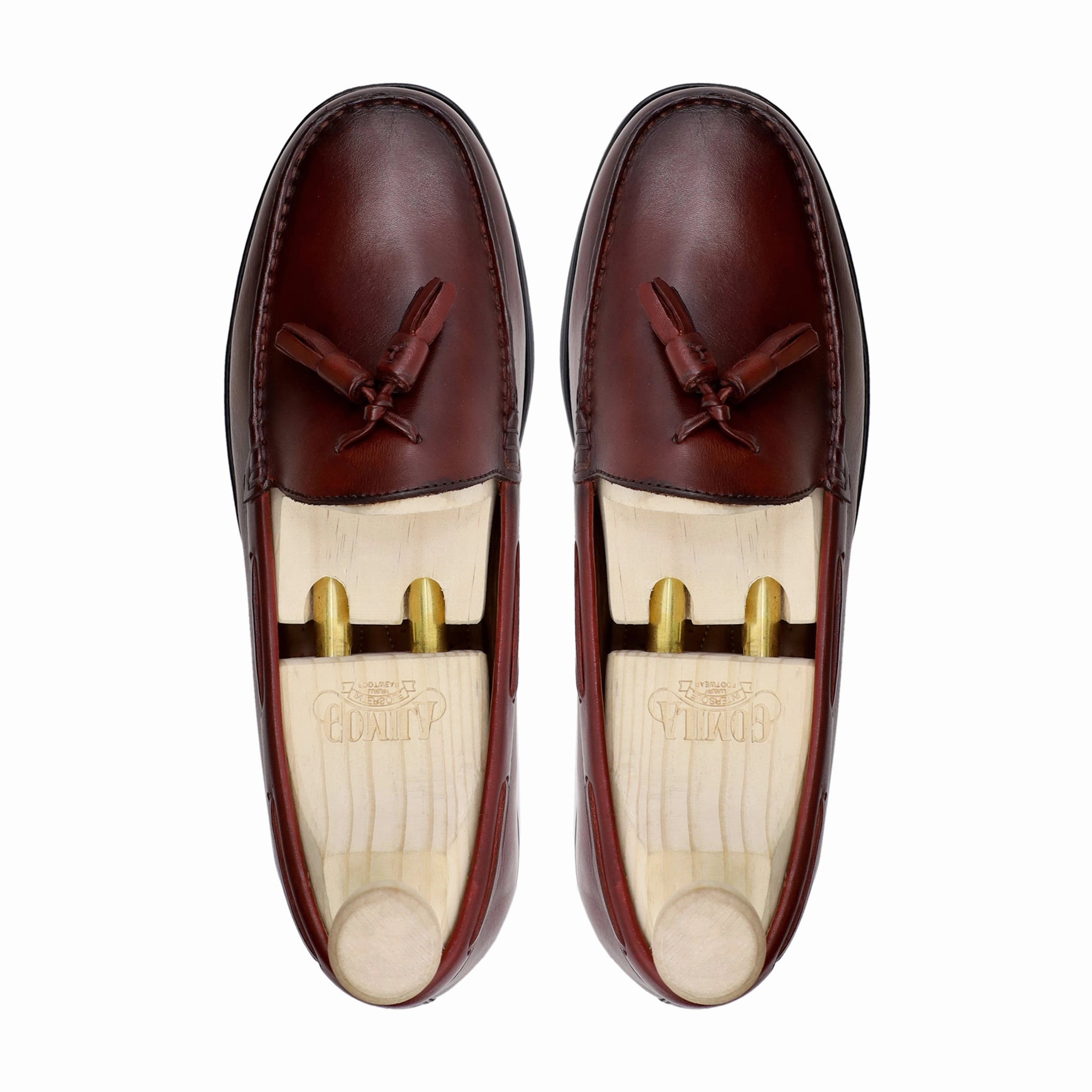 Mitchell - Men's Oxblood Calf Leather Loafer Martens Adrian Tassel Loafers