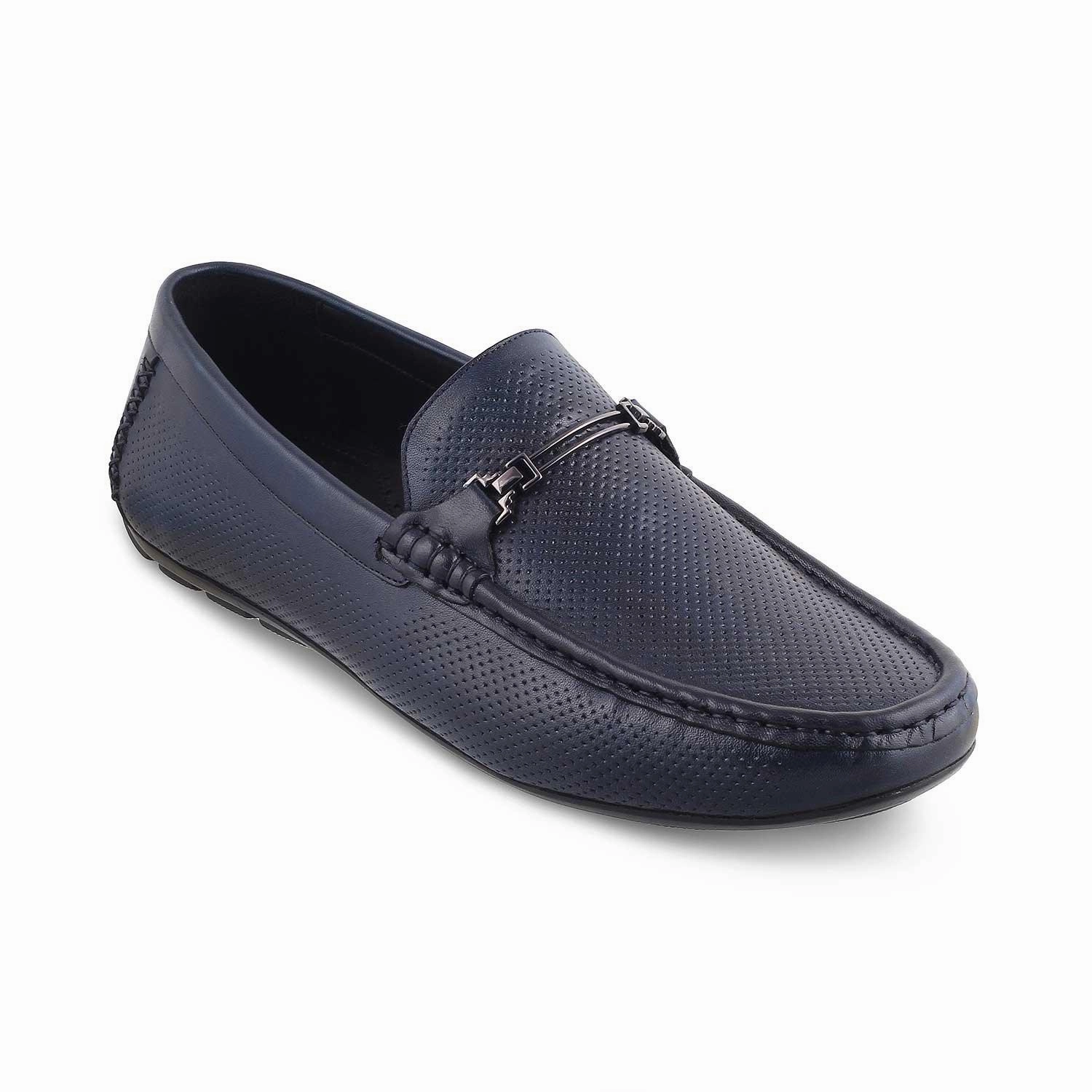 Oxfords Loafers The Open-2 Blue Men's Leather Loafers Tresmode