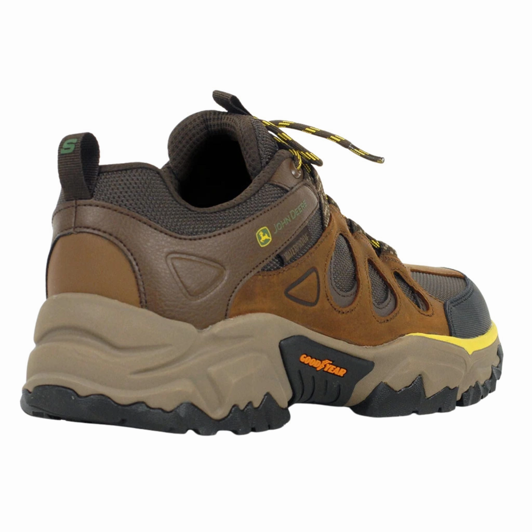 Skechers Men's 256005 John Deere Terraform Dunlow Brown Waterproof Relaxed Fit Outdoor Shoes Pro 4 Golf