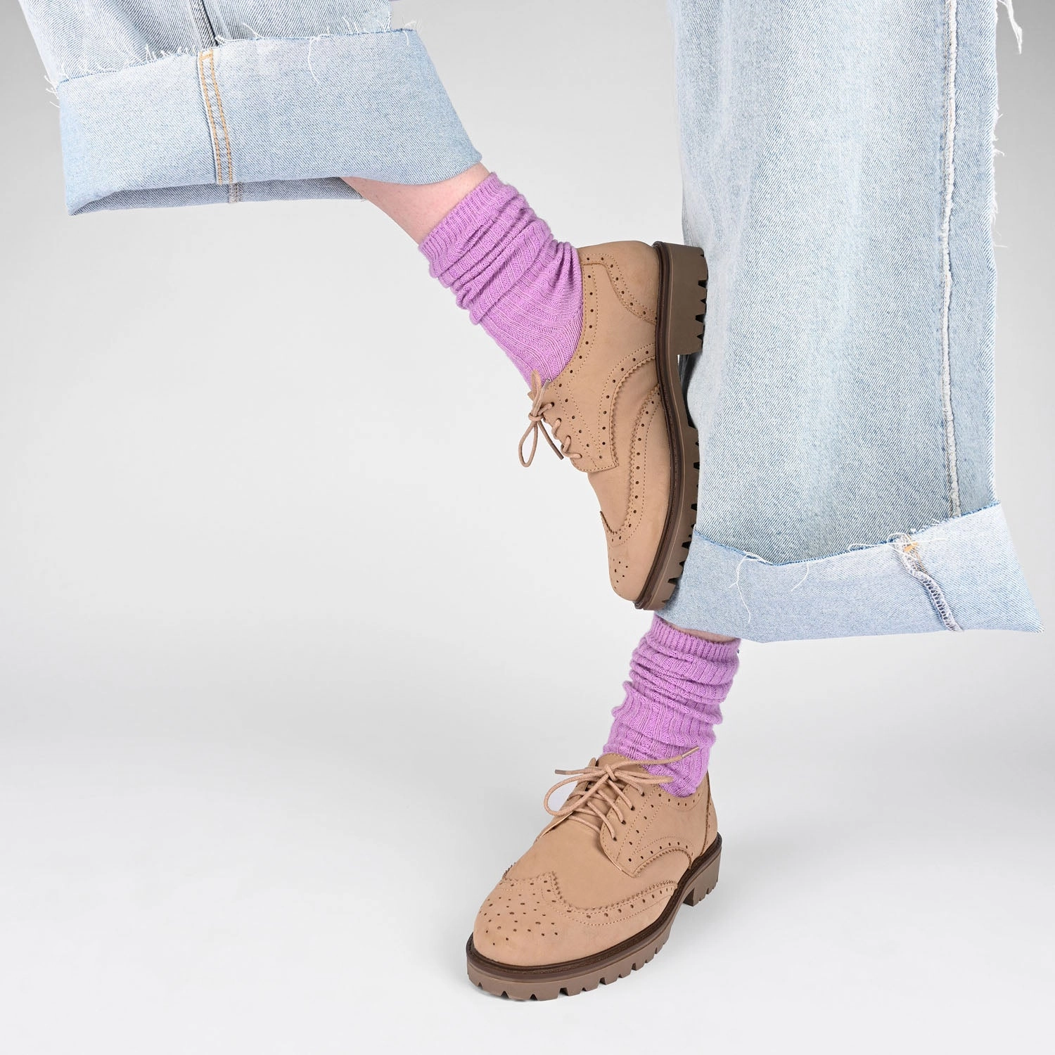 CLAUDIYA OXFORD LOAFER FLATS IN WIDE