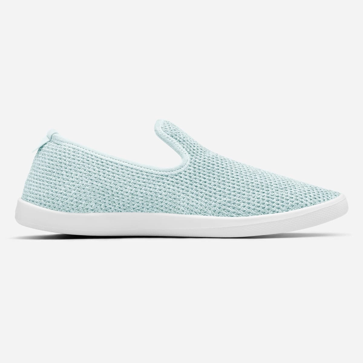 Allbirds Tree Loungers - CLASSICS: Smoke Powder Blue (White Sole) Slip On Leather Sneakers