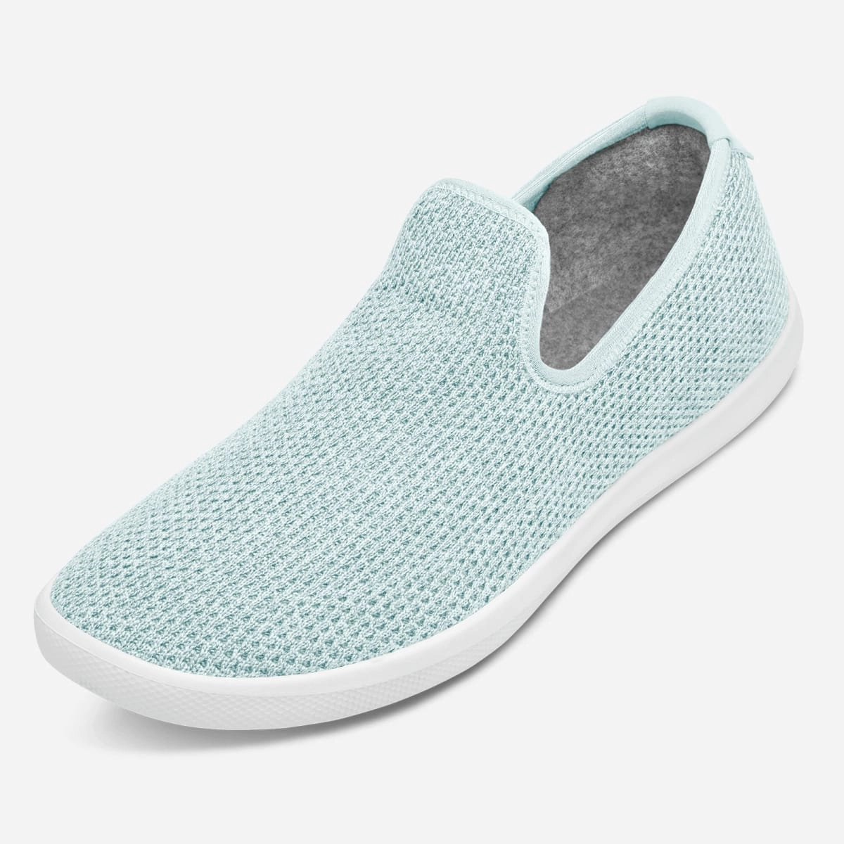Allbirds Tree Loungers - CLASSICS: Smoke Powder Blue (White Sole) Memory Foam Slip Ons