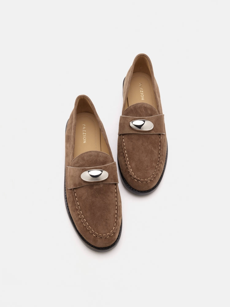 Loafers At Macy's Lilibet Suede Metal-Buckle Loafers