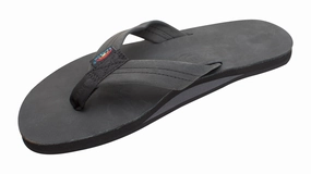 Rainbow Single Layer Leather Sandal-Premier Black Melissa Possession Sandals