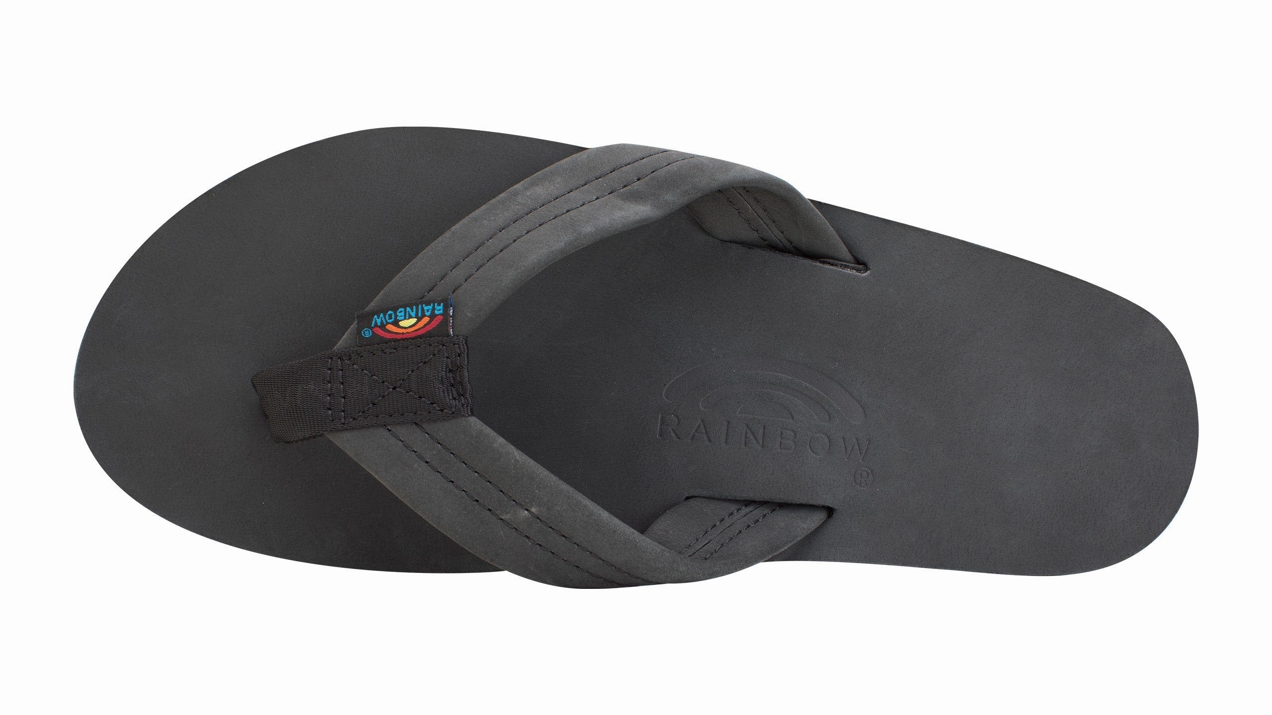Are Ugly Rainbow Single Layer Leather Sandal-Premier Black