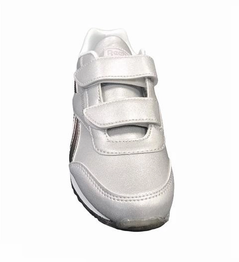 Reebok scarpa sneakers da bambina con velcro Royal CL Jogging 2.0 2V Kid FW8436 argento Jp Sneakers