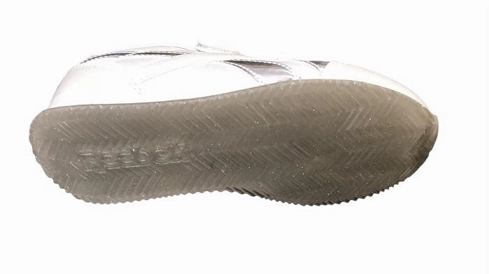 Vtg Sneakers Reebok scarpa sneakers da bambina con velcro Royal CL Jogging 2.0 2V Kid FW8436 argento