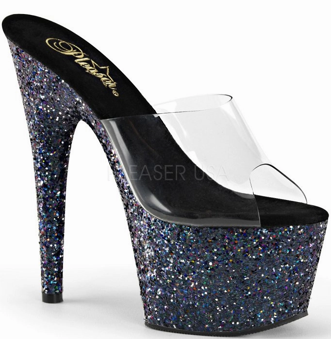 Backwards And In Heels 7" Stiletto Platform Slide (ADORE-701LG)