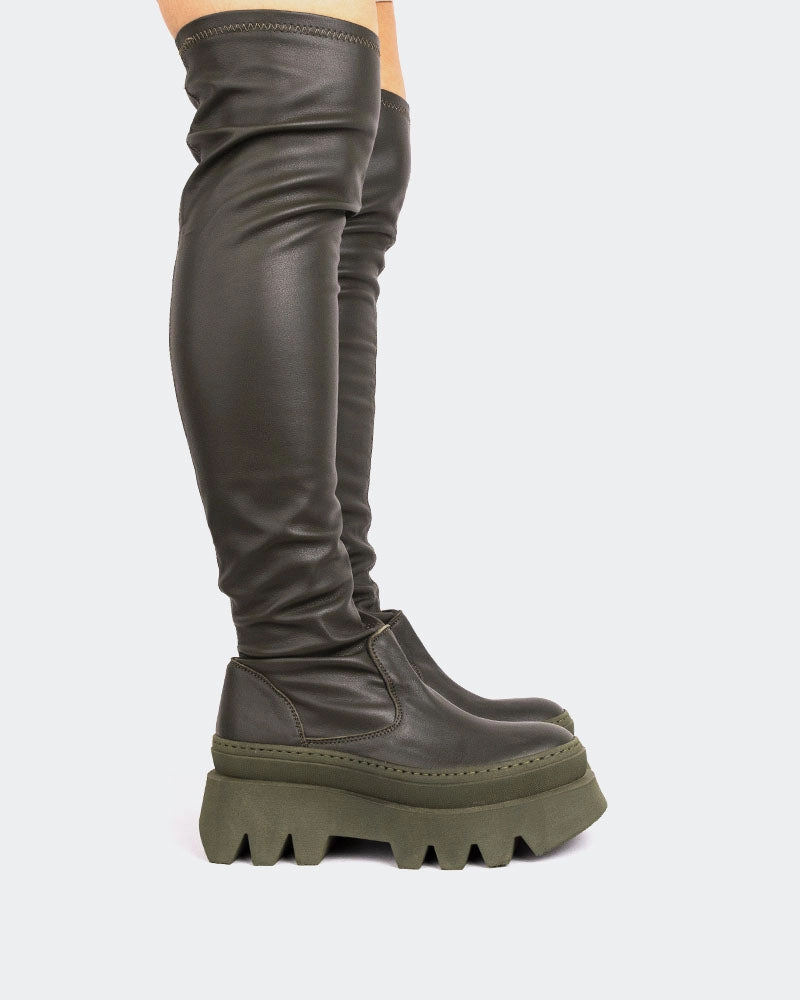 Moncton Military Stretch Chelsea Boots Grau