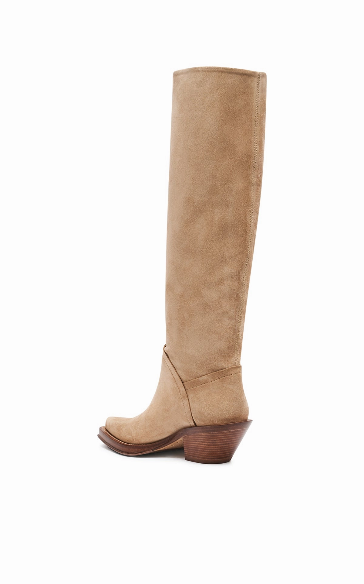 Hiking Boots And Shoes Camero Knee-High Cowboy Boot in Sand Suede