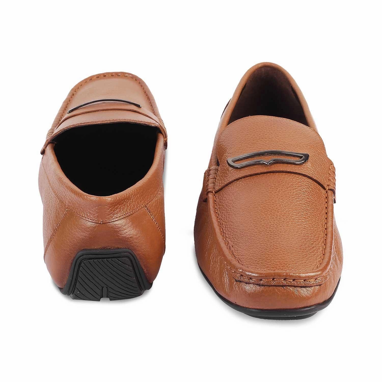 The Odry Tan Men's Leather Driving Loafers Tresmode Gh Bass Penny Loafers