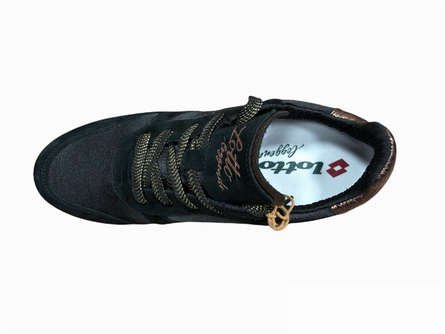 Foamposite Sneakers Lotto Leggenda scarpa sneakers da donna Wedge Bronze 217129 8NC nero-rame