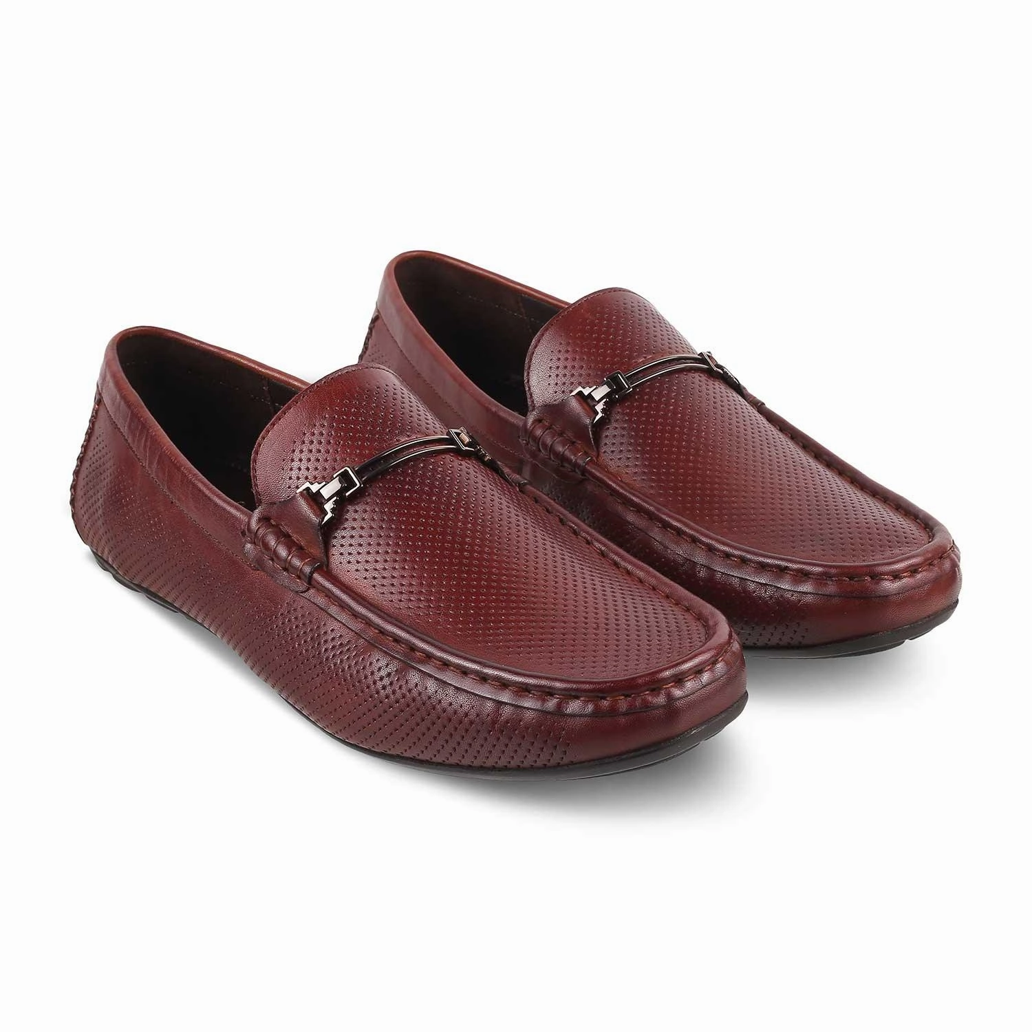 The Real Real Loafers The Open-2 Brown Men's Leather Loafers Tresmode