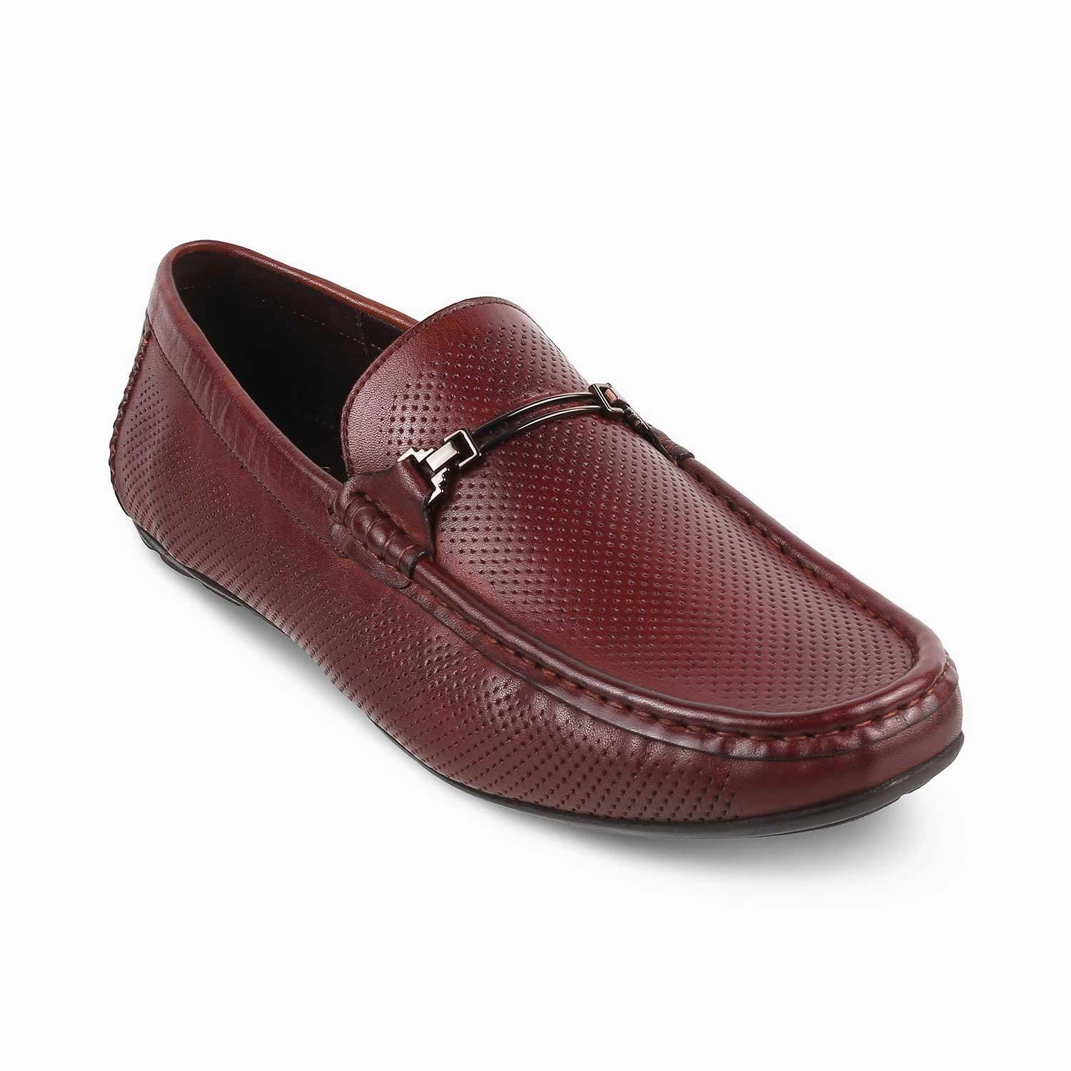 Crystal Loafers The Open-2 Brown Men's Leather Loafers Tresmode