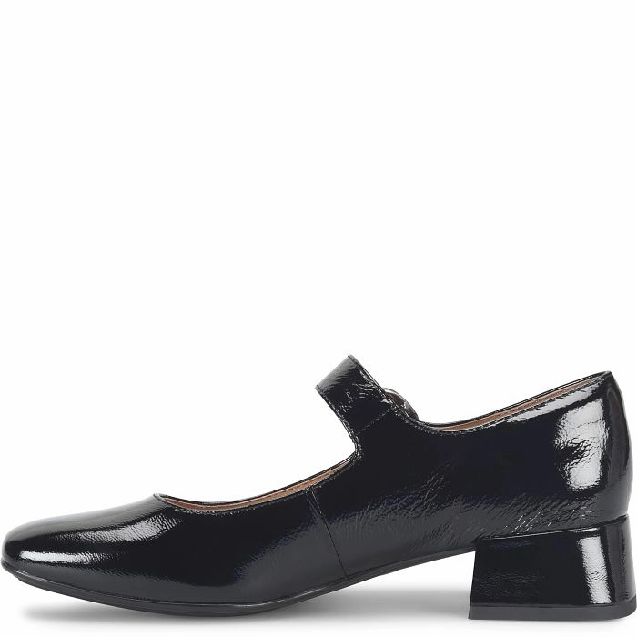 Hush Puppies Mary Jane Shoes Sofft Women's Laura Heeled Mary Jane Shoe - Black Patent