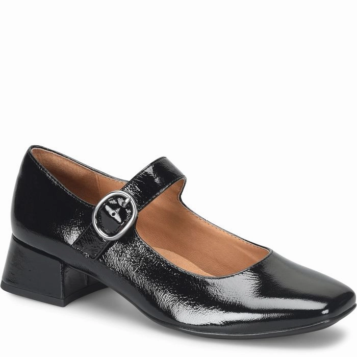 Eurosoft Mary Jane Shoes Sofft Women's Laura Heeled Mary Jane Shoe - Black Patent