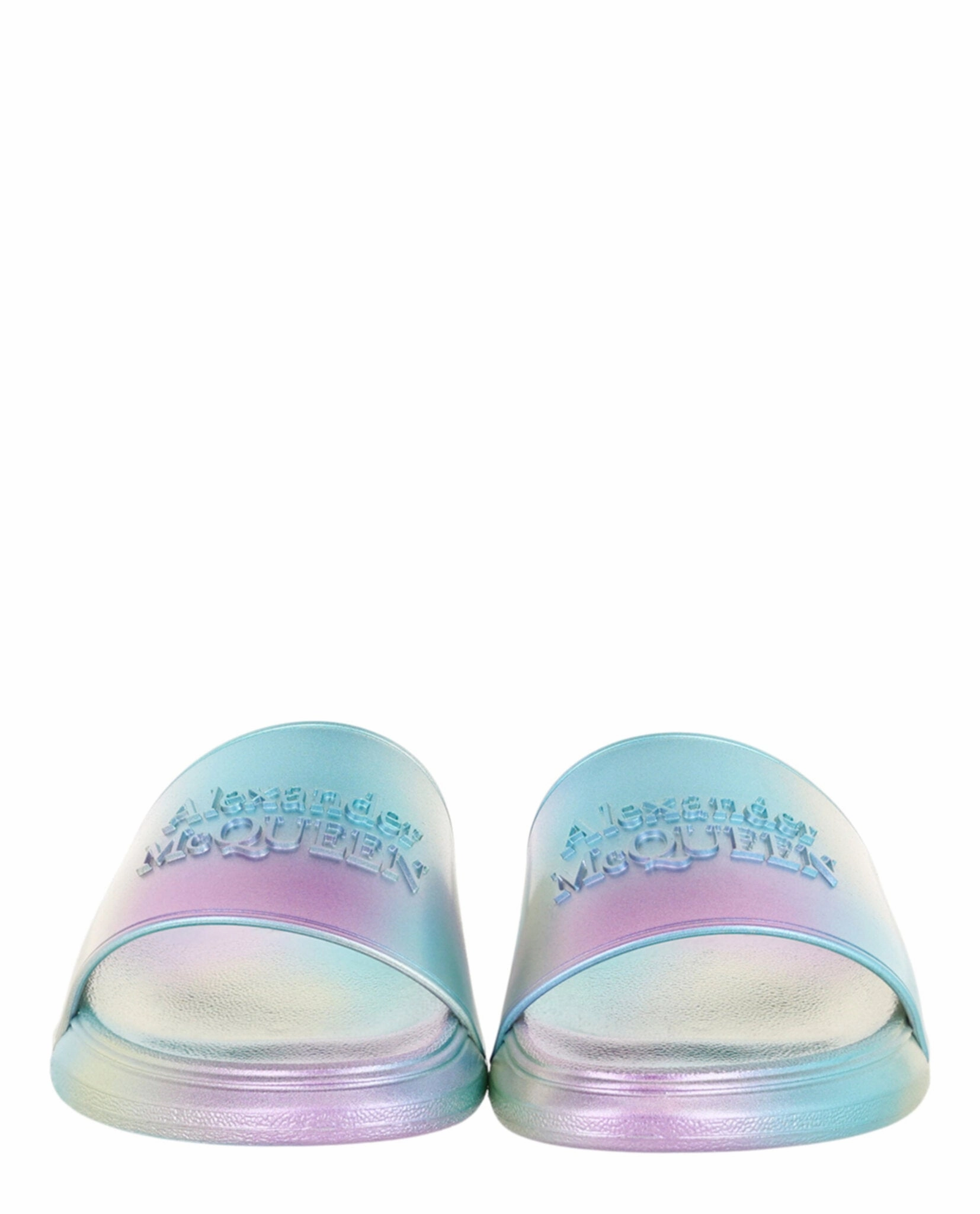 Iridescent Logo Slides Barefoot Winter Slippers