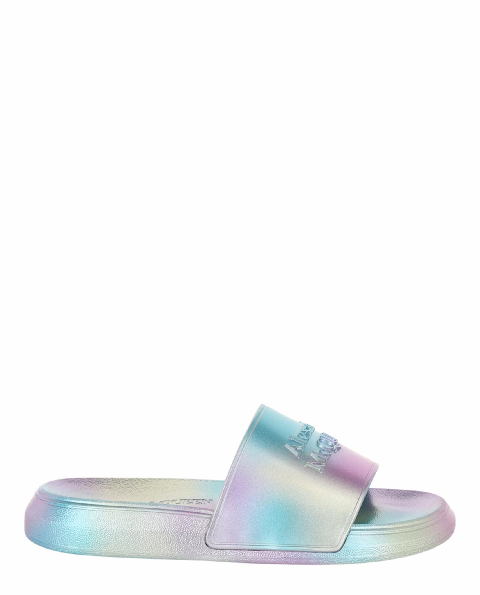 Iridescent Logo Slides Skim Slippers