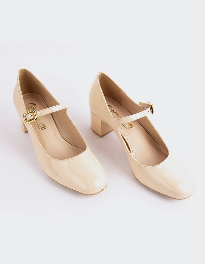 Rosalba Nude Patent Sperry Mary Jane Shoes