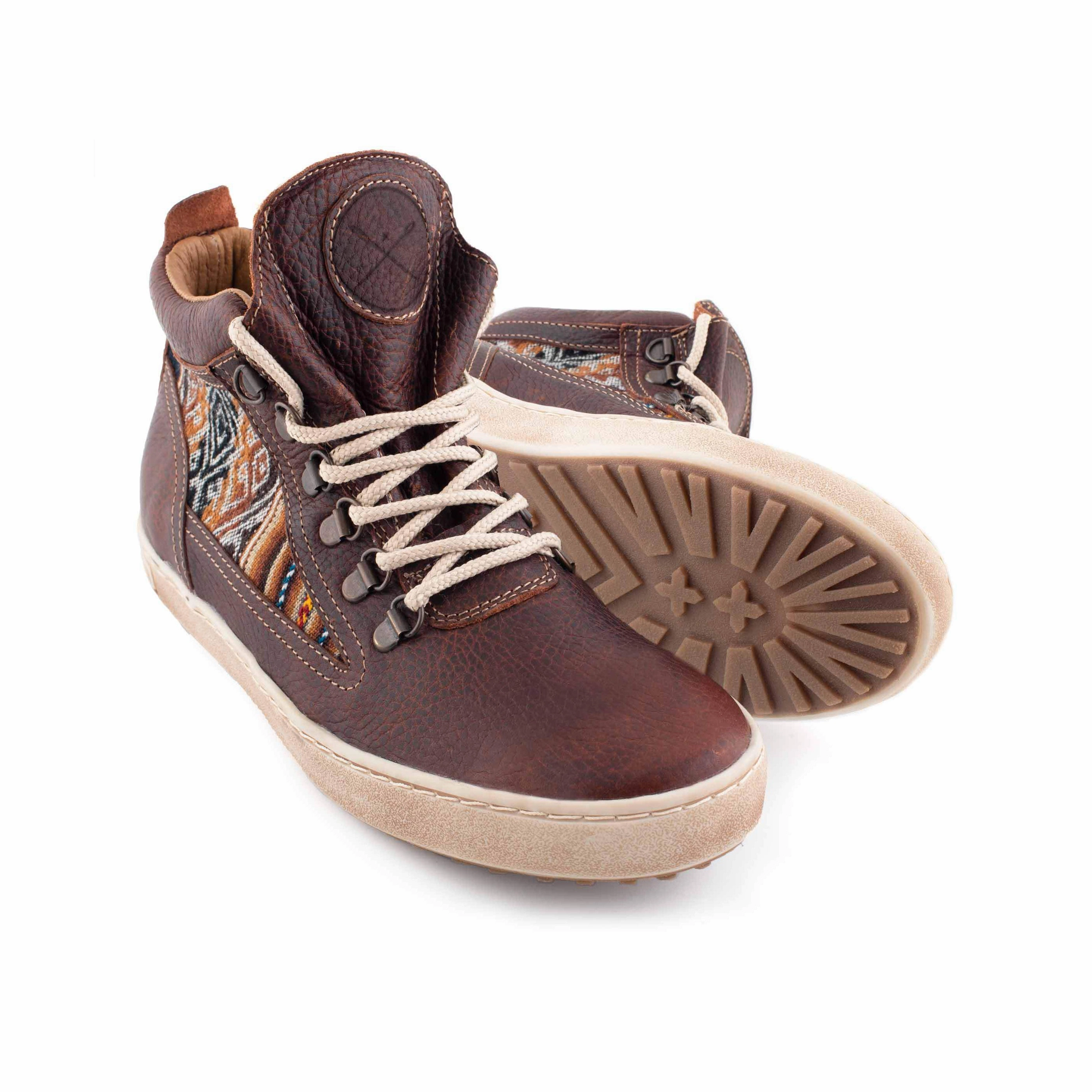 Brown Leather Camping Boot Hiking Boots Size 5