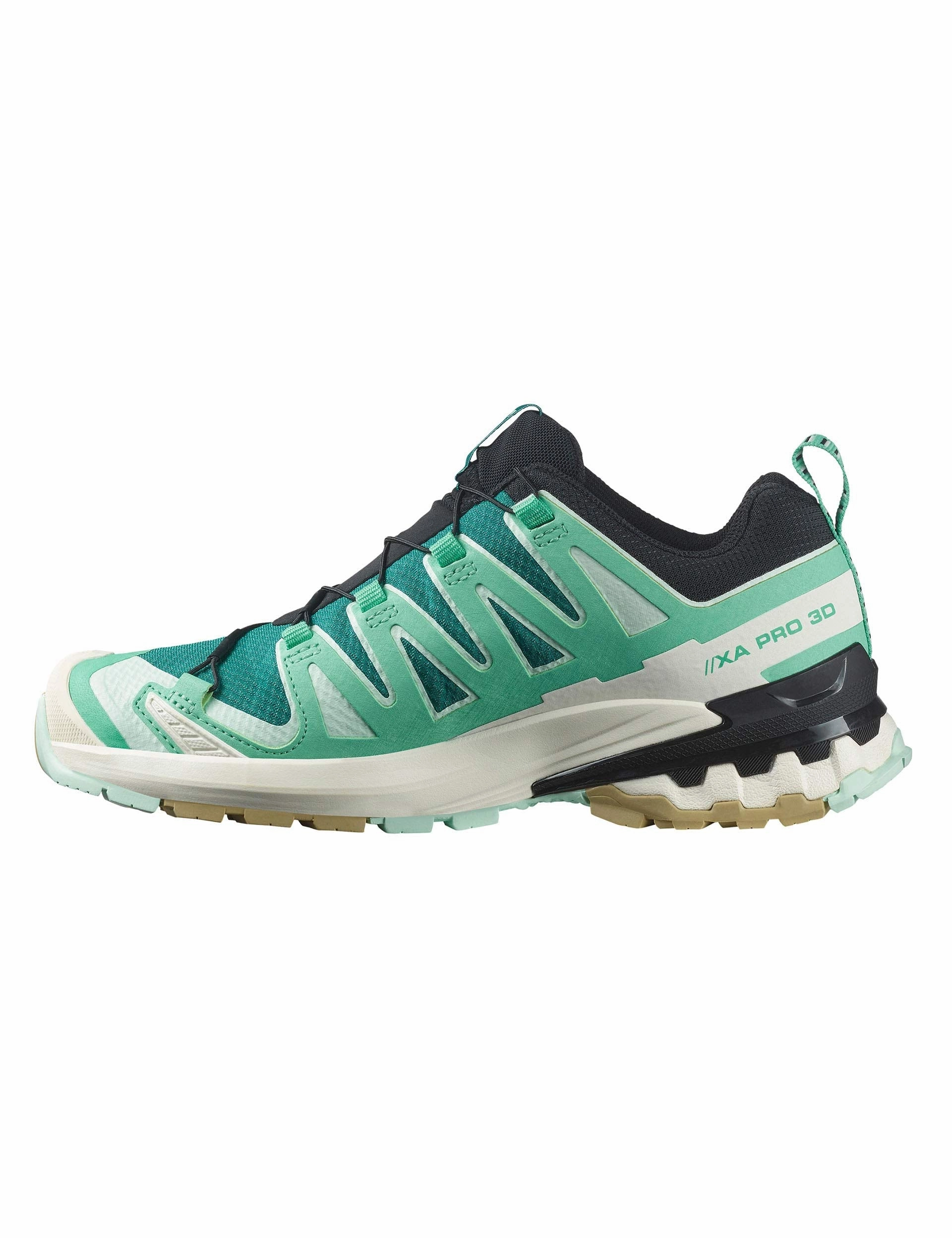 XA Pro 3D V9 Gore-Tex - Deep Lake/Electric Green/Vanilla Ice Trail Running Shoes For Daily Use
