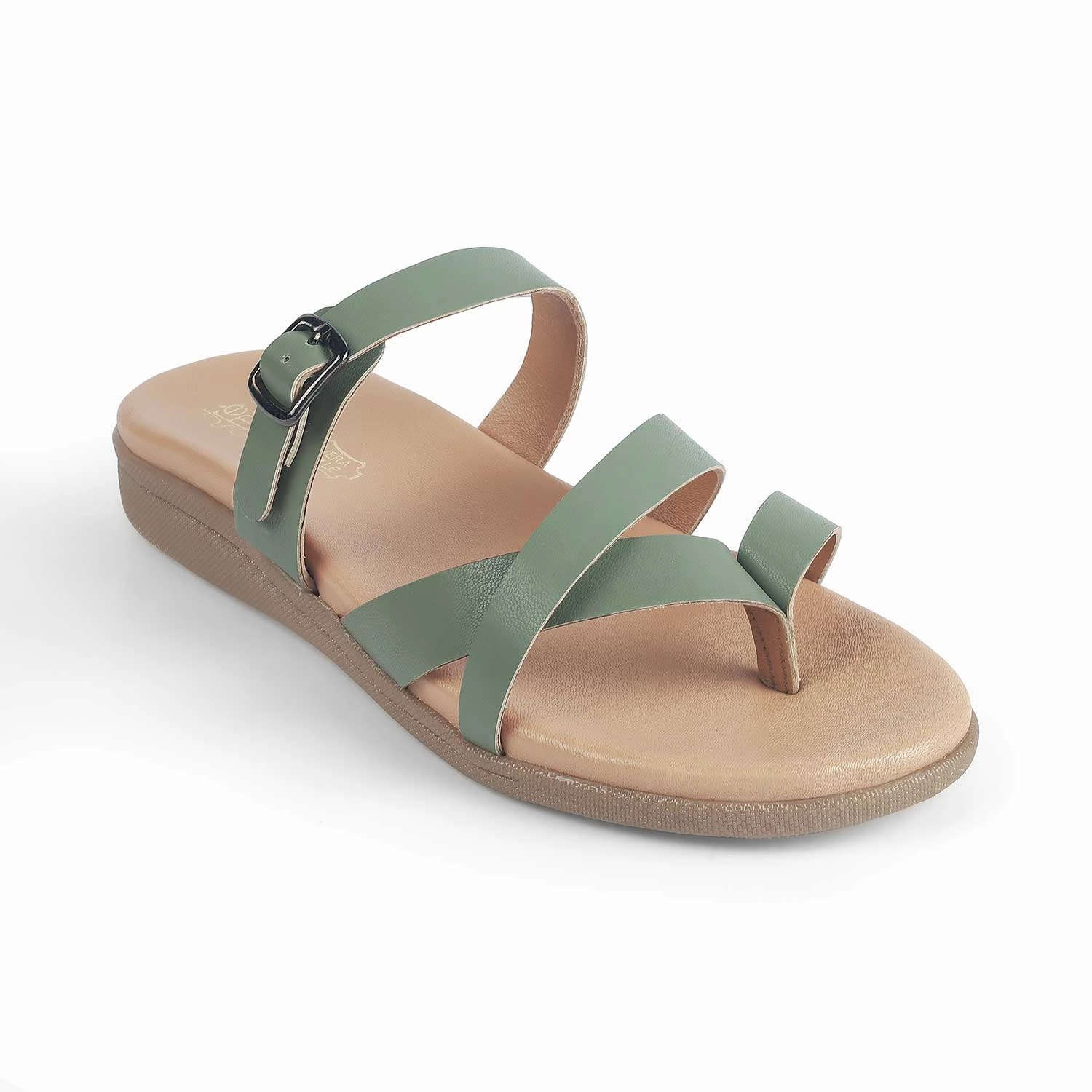 Tresmode Mos Green Women's Casual Flats High Flat Shoes