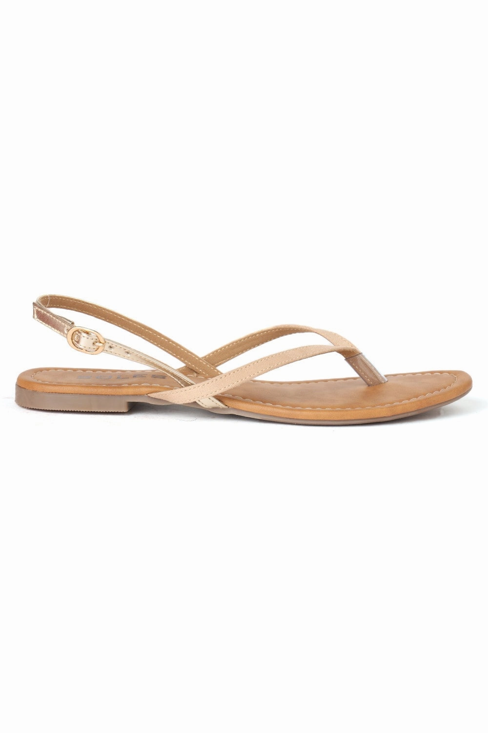 Wide Feet Sandals SOLES Sophisticated Beige Flat Sandals
