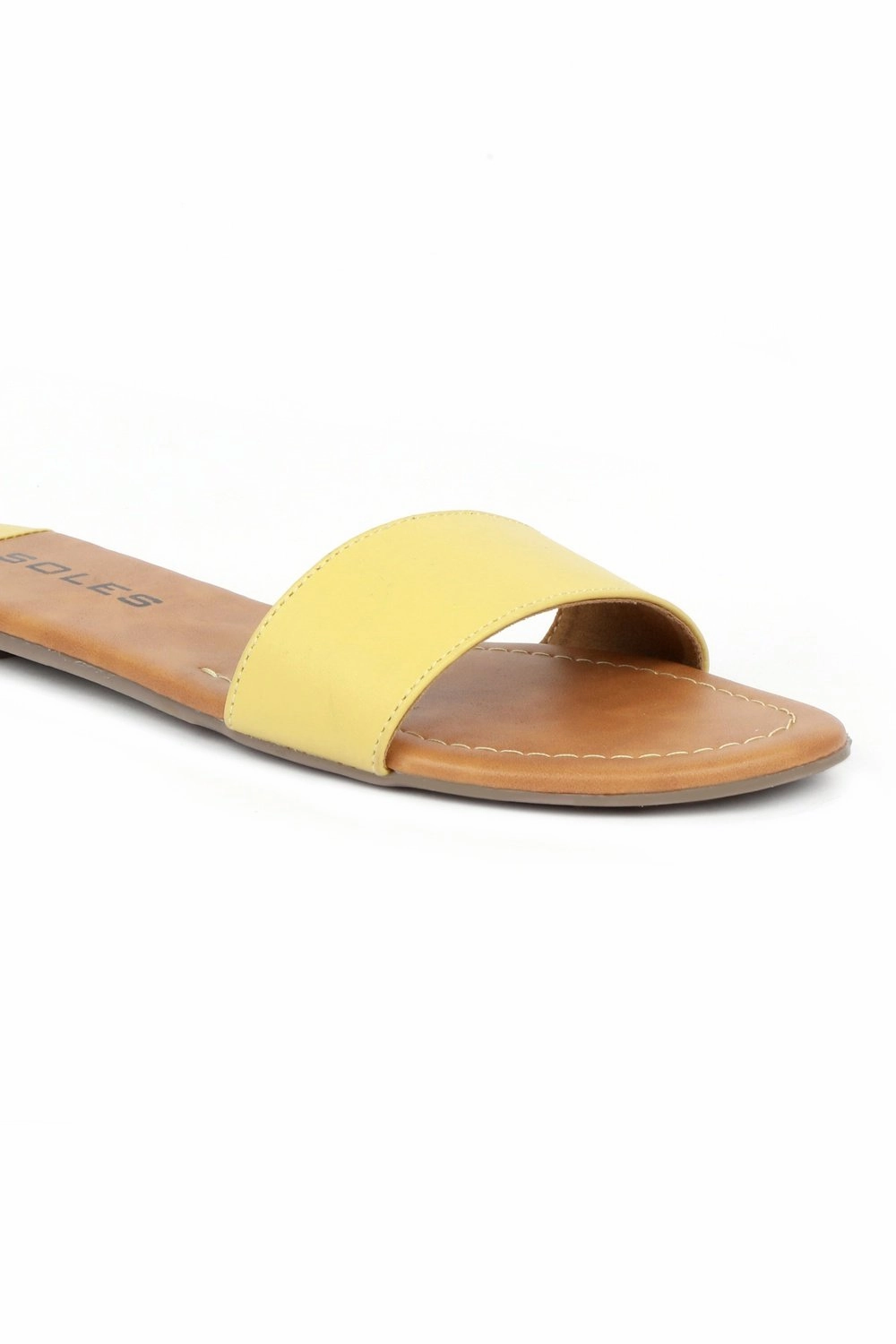 Casual Dress Sandals SOLES Sunny Yellow Flat Sandals