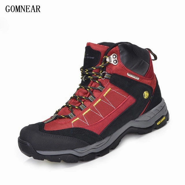 GOMNEAR Men Women 100% Waterproof Hiking Shoes Antiskid Desert Jungle Trekking Shoes Hunting Male Climbing Hiking Boots Outdoor Resole Evolv Climbing Shoes
