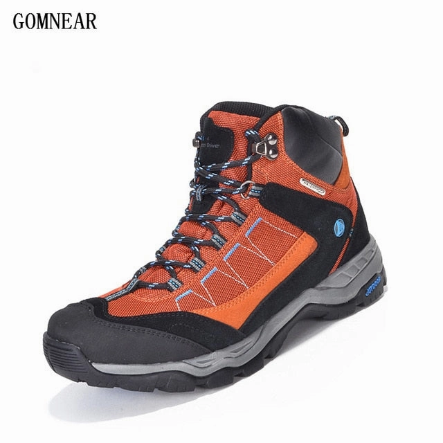 GOMNEAR Men Women 100% Waterproof Hiking Shoes Antiskid Desert Jungle Trekking Shoes Hunting Male Climbing Hiking Boots Outdoor La Sportiva Tx Guide Climbing Approach Shoe