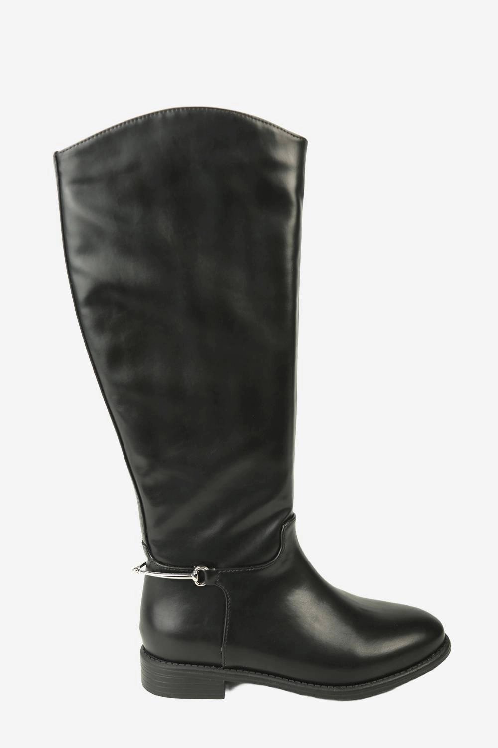 BLACK FLAT KNEE HIGH RIDING BOOT (PACK B) Knee High Witch Boots
