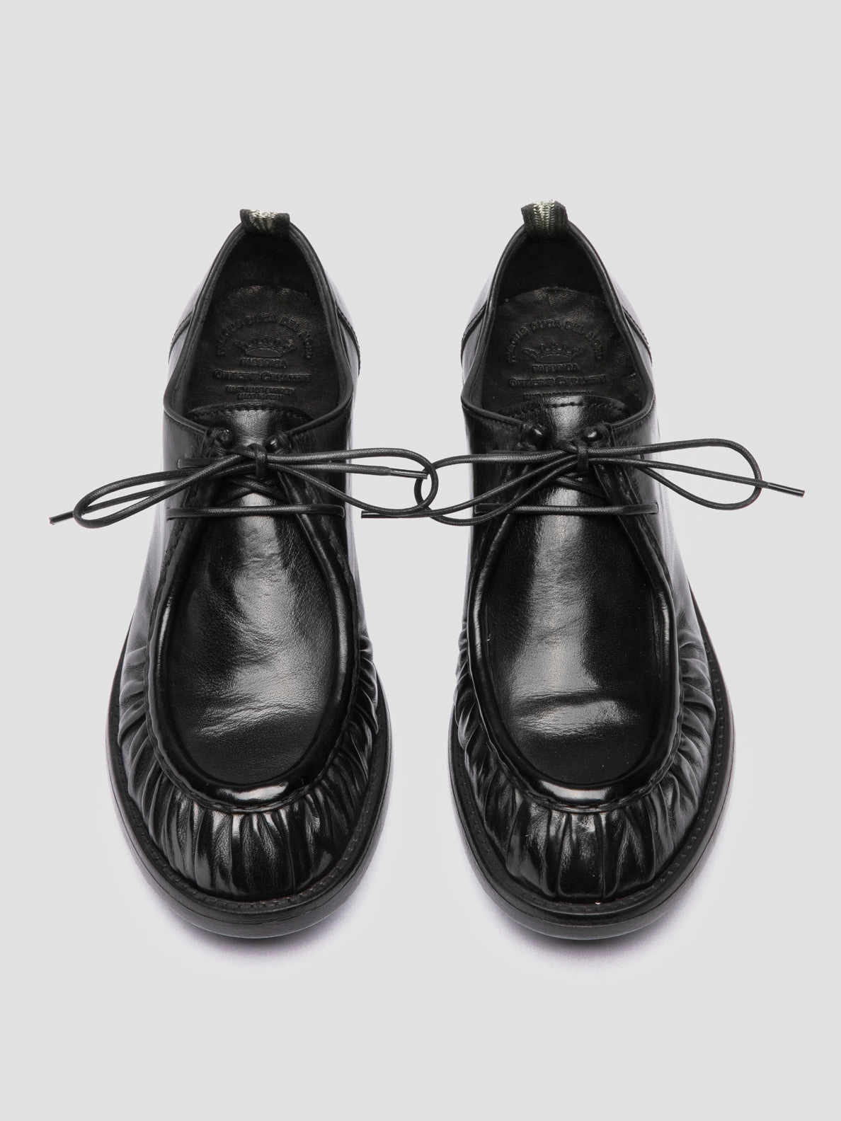 DIARY 102 - Black Leather Derby Shoes Wide Derby Shoes