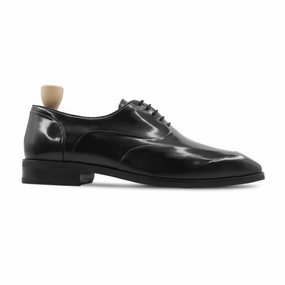 Plain-toe Oxfords Luhak- Men's Black Box Leather High Shine Oxford Shoe