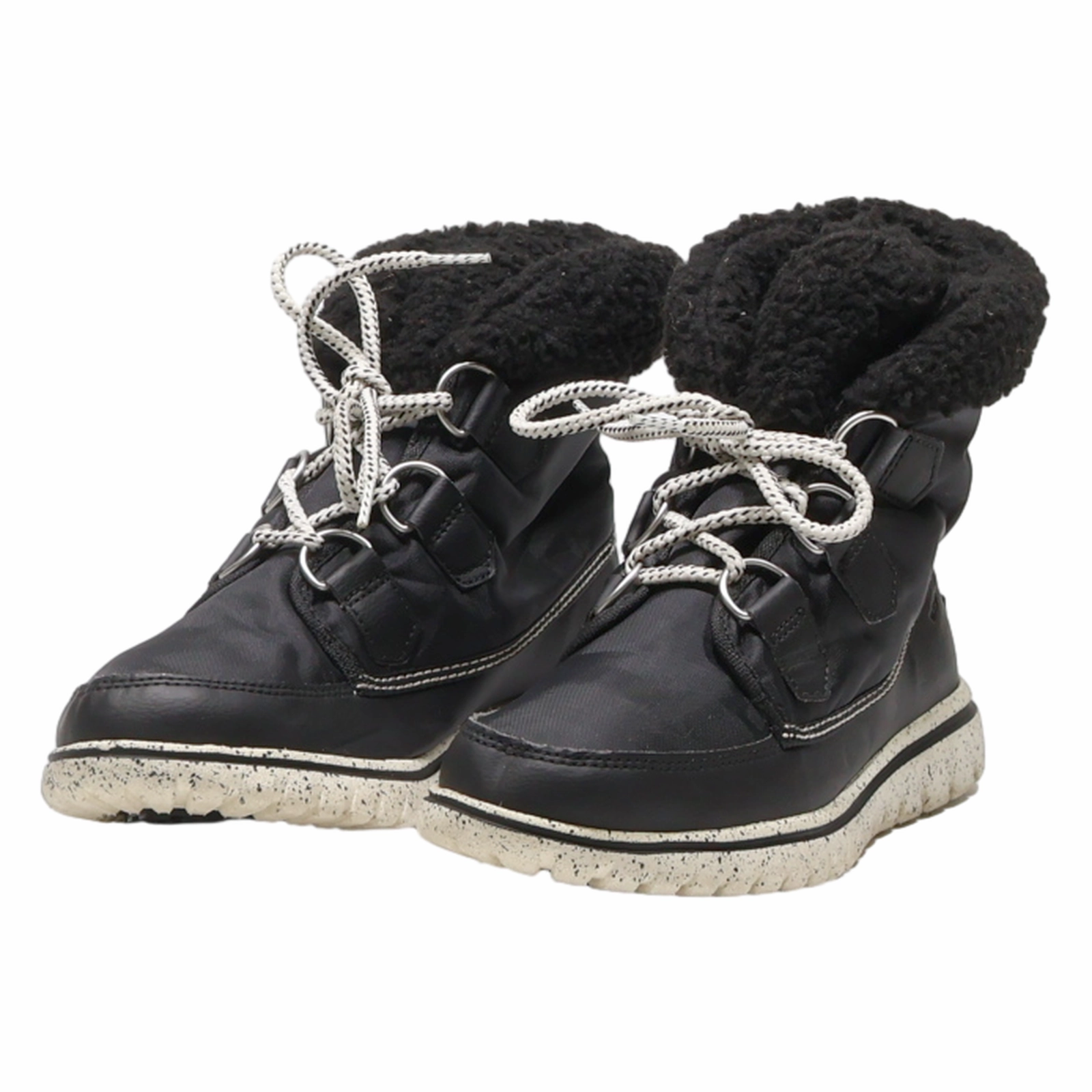 Snow Mountain Climbing Boots SOREL Snow Boots Black Synthetic Womens UK 6