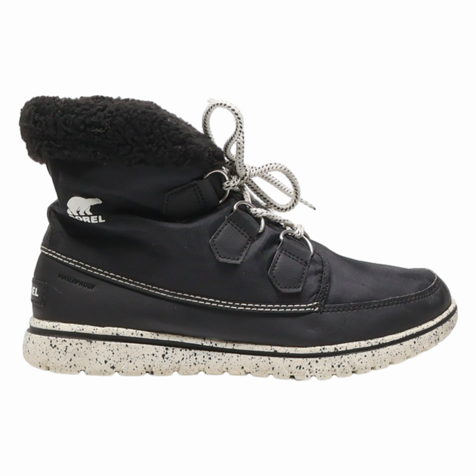 Snow Boots With Retractable Spikes SOREL Snow Boots Black Synthetic Womens UK 6