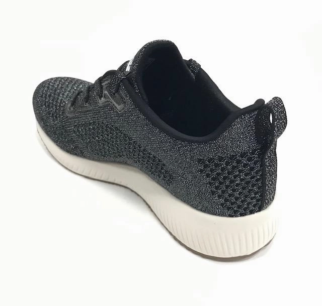 Skirt Sneakers Skechers scarpa sneakers da donna Bobs Squad Glitz Maker 117006 BLK nero