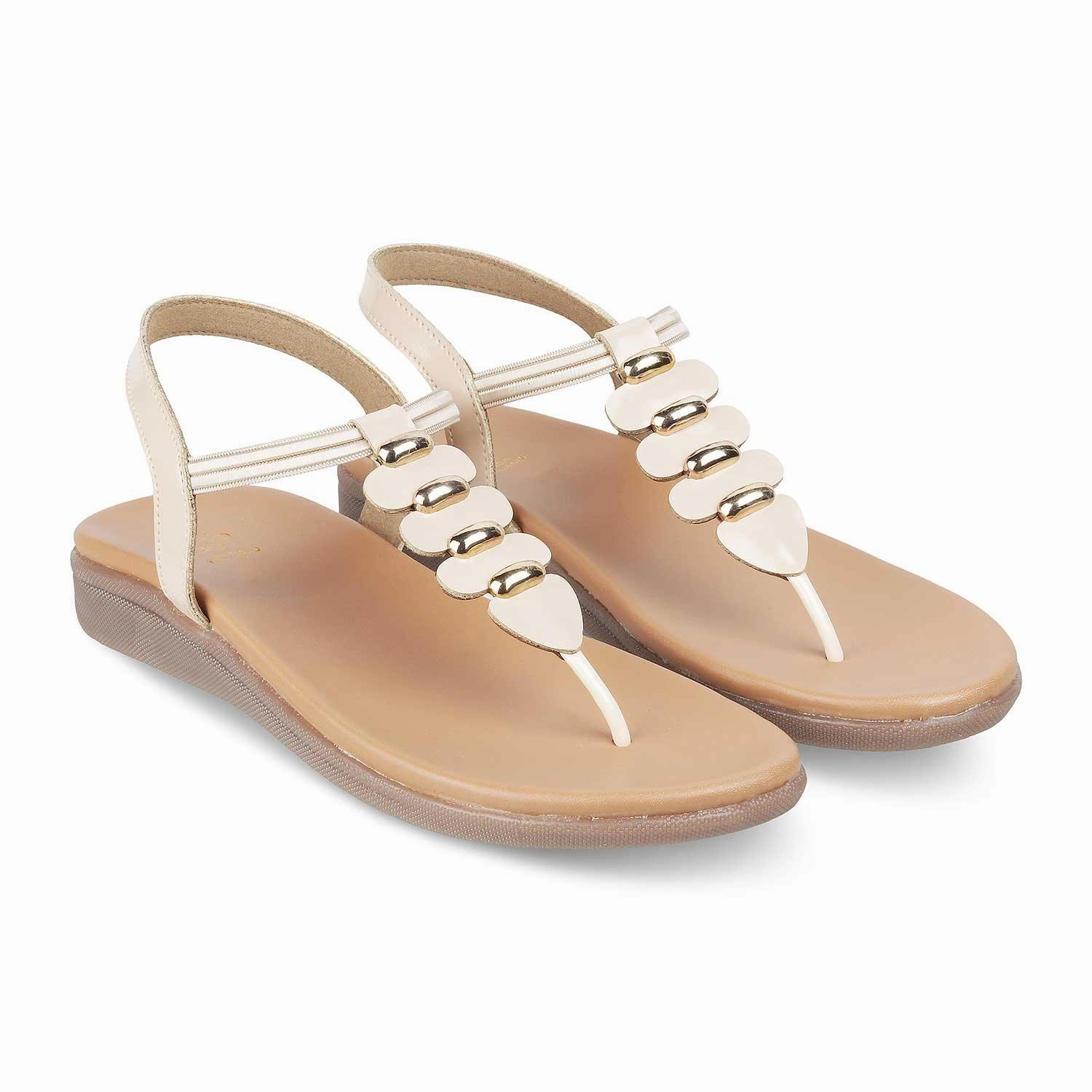 The Velencia Beige Women's Casual Flats Tresmode Super Flat Shoes