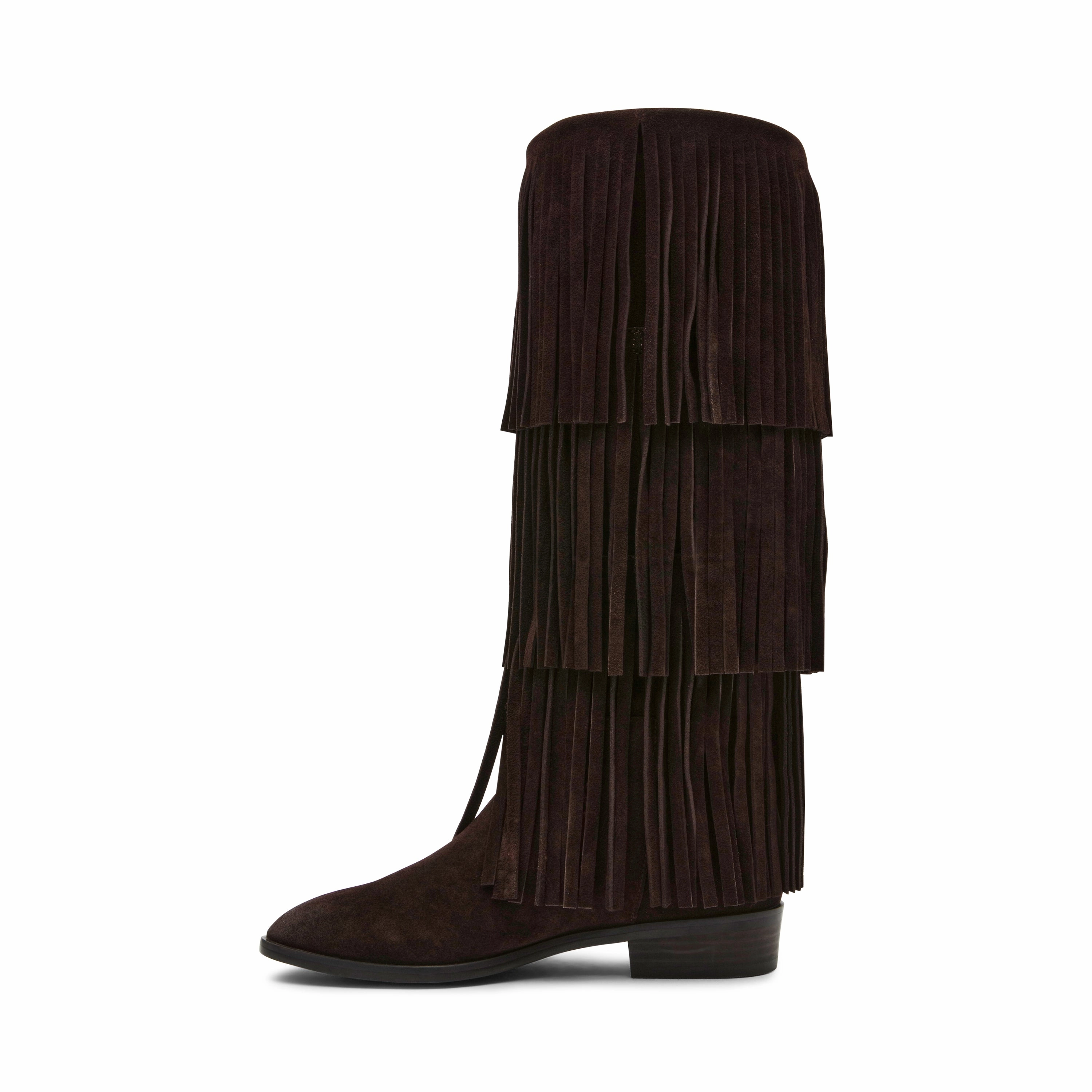 Vegan Cowgirl Boots Spur Boot BROWN SUEDE