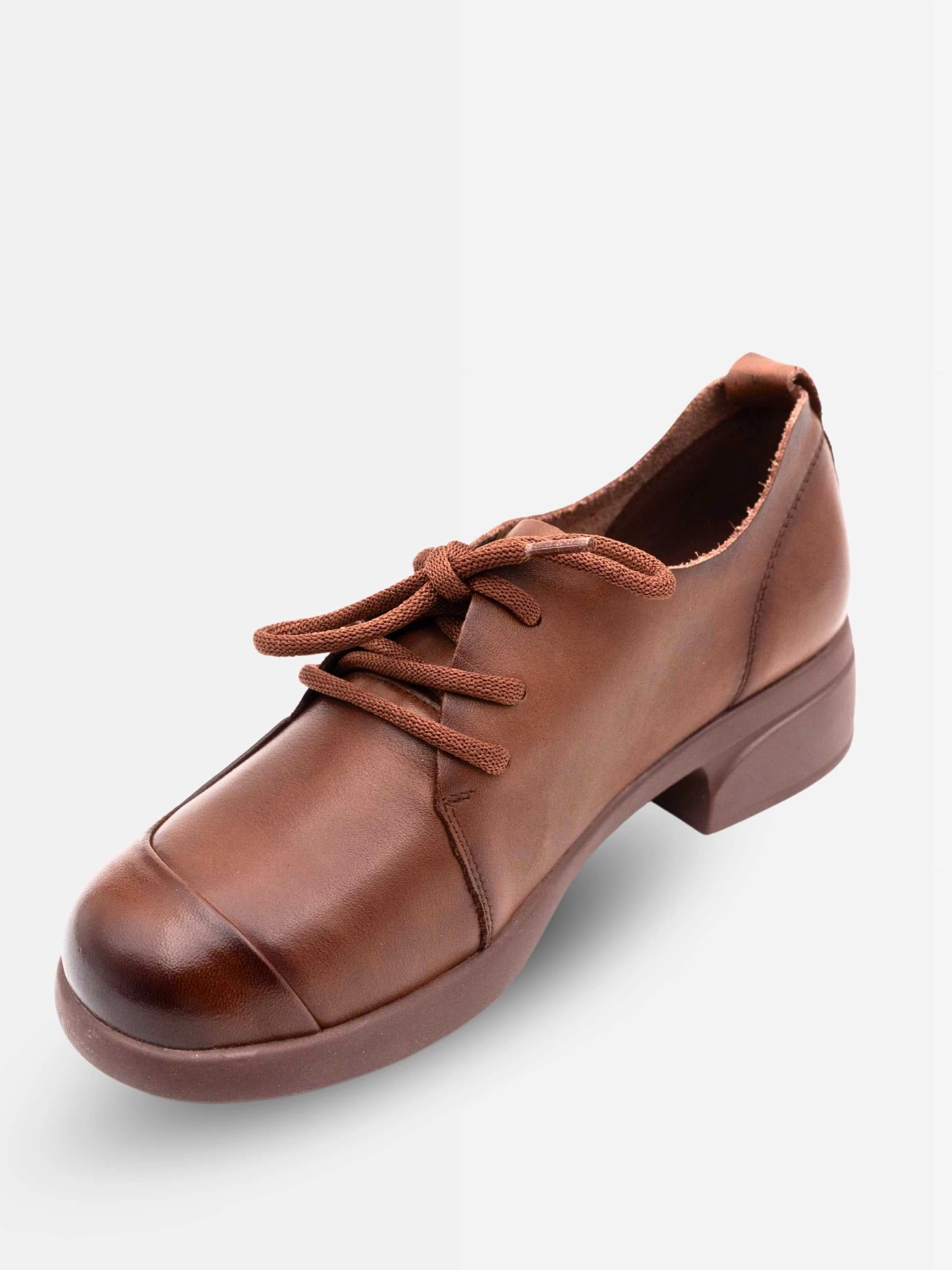 Genuine Leather Garret Lace Up Shoes Elle Leather Ankle Derby Shoes