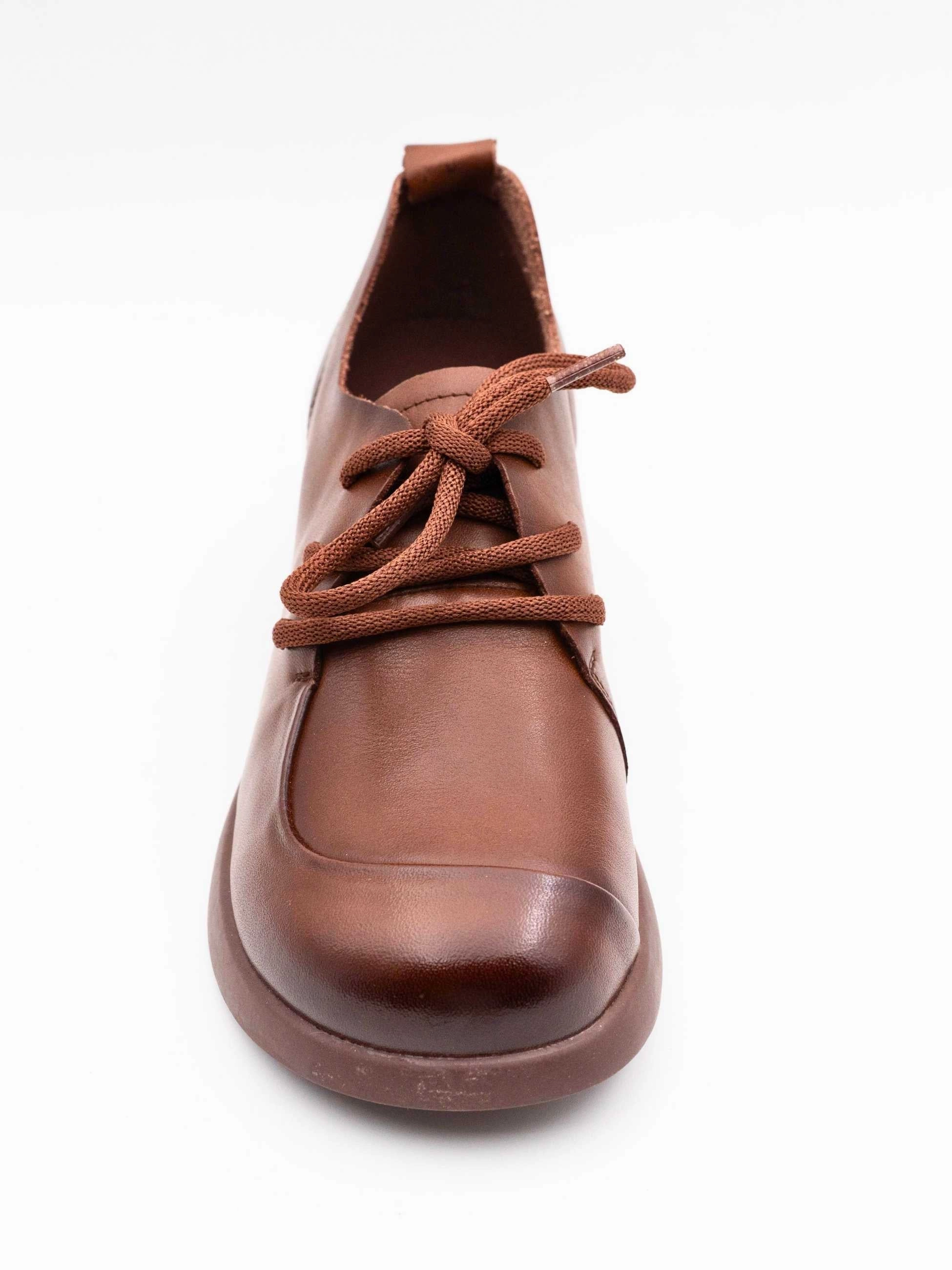 Derby Shoes Brand Elle Leather Ankle Derby Shoes