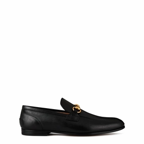 Gucci  Men's Horsebit Leather Jordaan Loafers Nero Patent Chunky Loafers