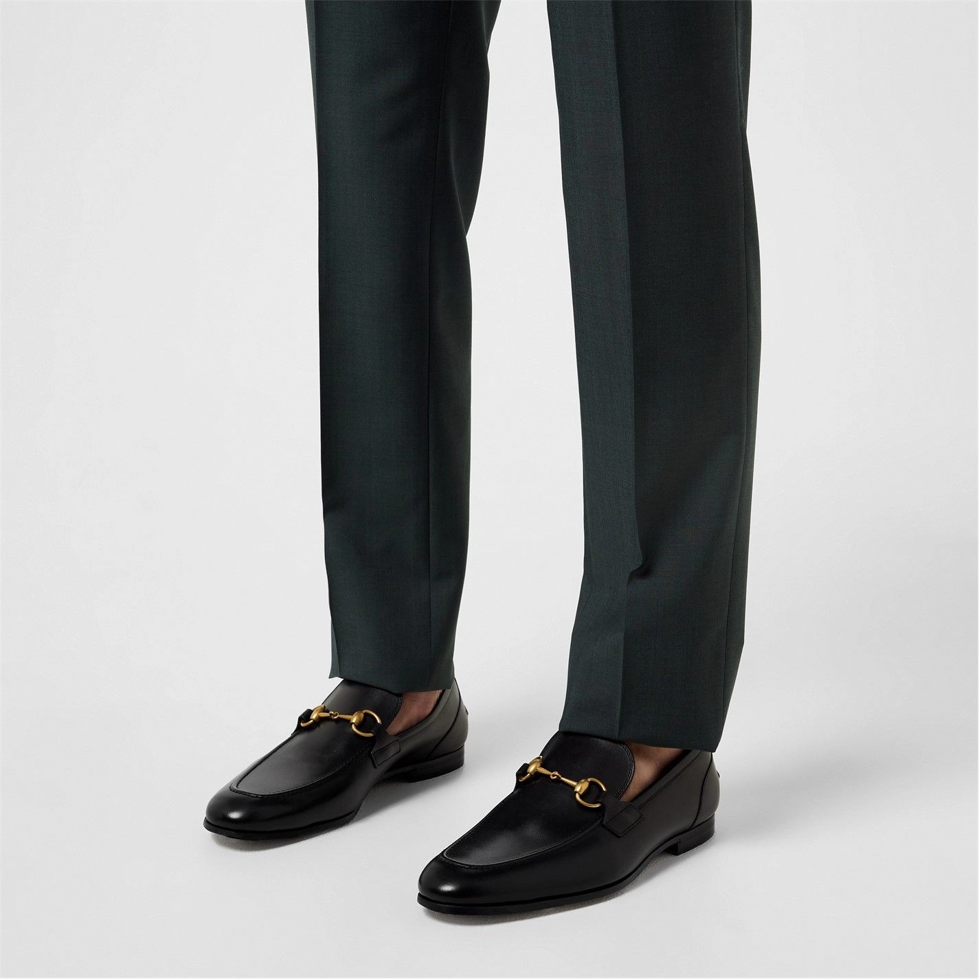 Gucci  Men's Horsebit Leather Jordaan Loafers Nero City Loafers