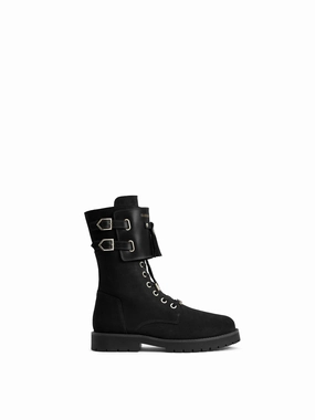 Windsor Combat Boot - Black Suede Reneeze Combat